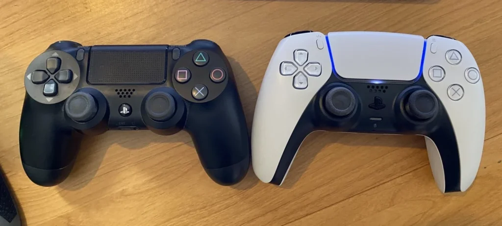 73872 33 playstation 5 dualsense vs ps4 dualshock side by size comparison full