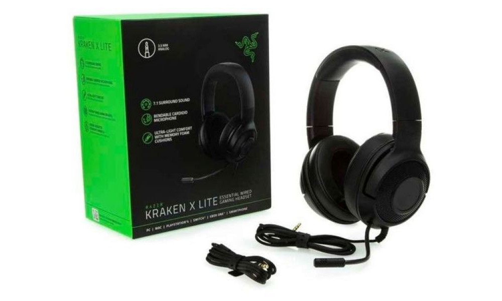 Razer Kraken X Lite Ultralight Gaming Headset 7.1