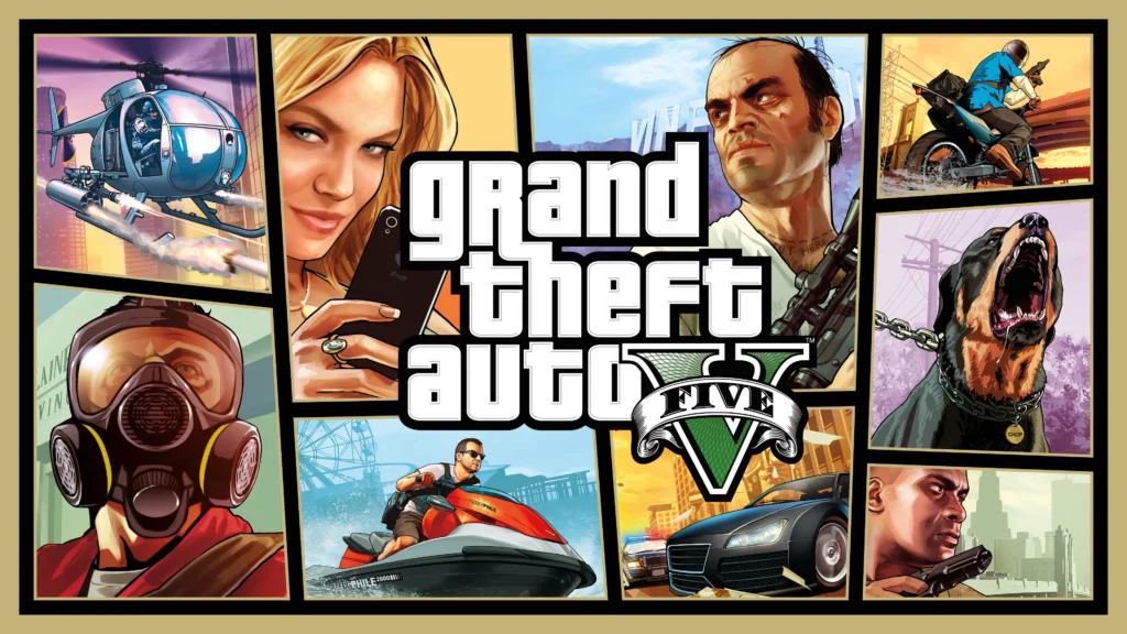 Capa do jogo Grand Theft Auto V para PlayStation 4.