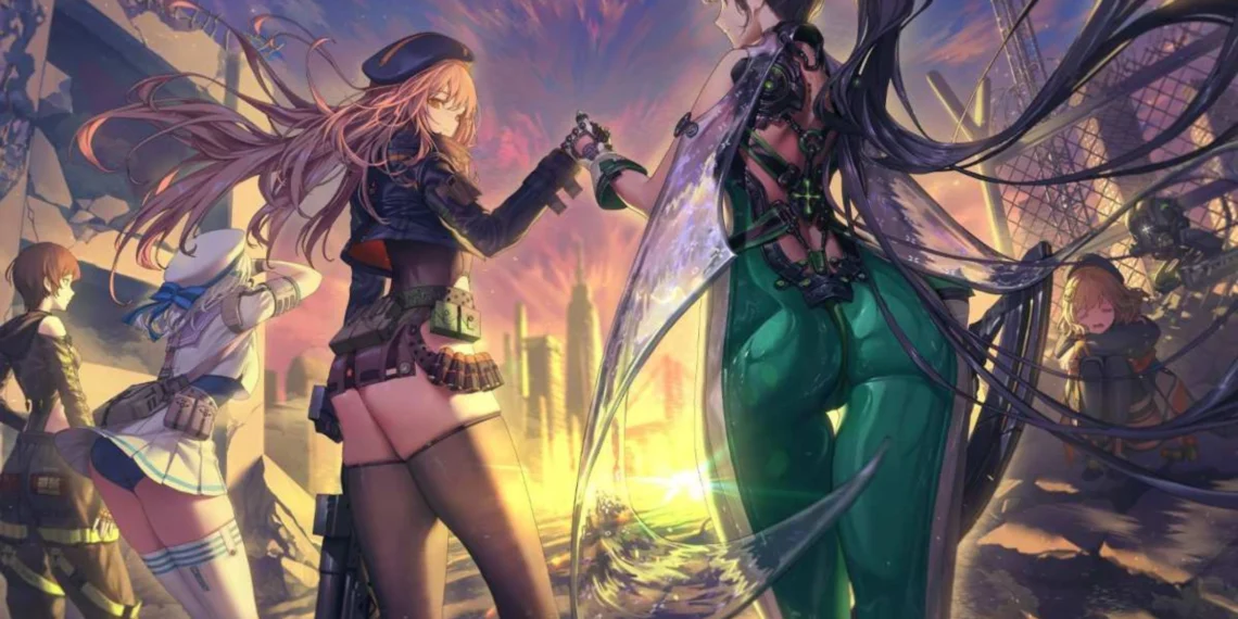 Lista de Jogos desenvolvidos pela shift up jogos de videogame 1 Arte promocional mostrando personagens de jogos desenvolvidos pela Shift Up em um cenário pós-apocalíptico.