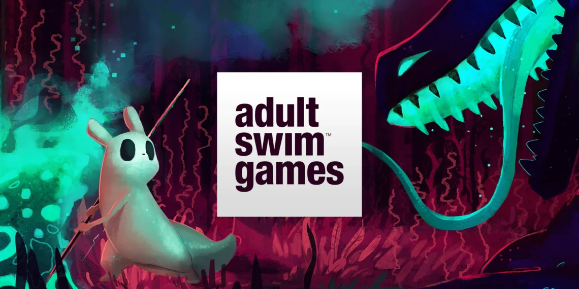 Veja os Jogos lançados pela Adult Swim Games 1 jogos lançados pela Adult Swim Games mostrando um personagem de jogo enfrentando uma criatura.