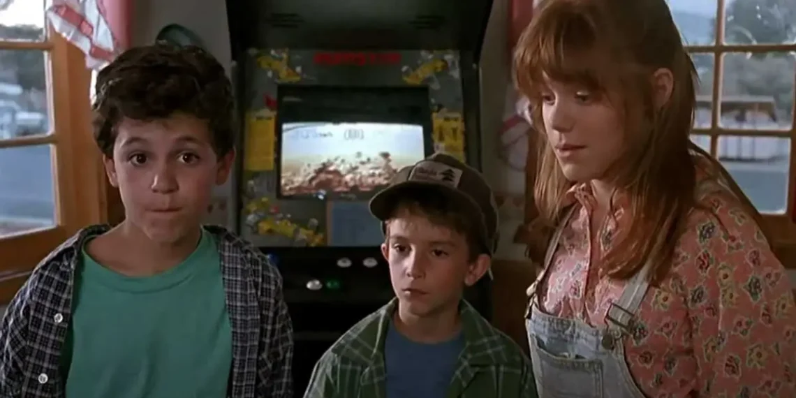 Fred Savage, Luke Edwards e Jenny Lewis em cena do filme "O Gênio do Videogame" (The Wizard) de 1989.