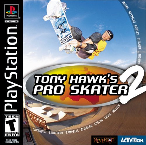 Capa do jogo Tony Hawk’s Pro Skater 2 para PlayStation.