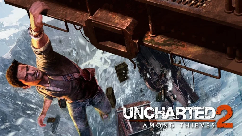 Capa do jogo Uncharted 2: Among Thieves para PlayStation 3.