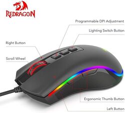 Mouse Gamer Redragon Cobra, Chroma RGB