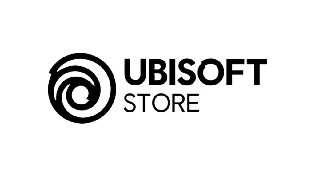 Logo da Ubisoft Store, a loja oficial da Ubisoft com jogos da franquia Assassin's Creed e outros títulos populares.